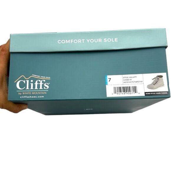 Cliffs Women Hallett Lace-Up BootiesWinter White Cushioned classic hiker Size 7 - Picture 5 of 10